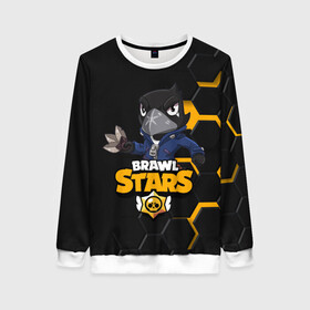 Женский свитшот 3D с принтом Crow (Brawl Stars) в городе Новоалтайск, 100% полиэстер с мягким внутренним слоем | круглый вырез горловины, мягкая резинка на манжетах и поясе, свободная посадка по фигуре | brawl stars | crow | game | leon | бравл | бравл стар | бравл старс | ворон | ворона | детская | детям | игра | компьютерная игра | кров | леон | персонаж | развлечение