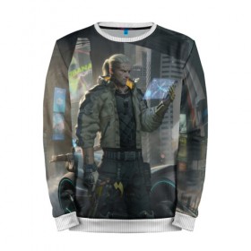 Мужской свитшот 3D с принтом Cyber Geralt в городе Новоалтайск, 100% полиэстер с мягким внутренним слоем | круглый вырез горловины, мягкая резинка на манжетах и поясе, свободная посадка по фигуре | cd project red | cyberpunk 2077 | demon | games | geralt | keanu reeves | samurai | the witcher | ведьмак | геральт | демон | игры | киану ривз | киберпанк 2077 | самурай