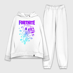 Женский костюм хлопок Oversize с принтом FORTNITE MARSHMELLO в городе Новоалтайск,  |  | chapter 2 | fortnite | marshmello | диджей | игры | маршмэллоу | молоток | фортнайт