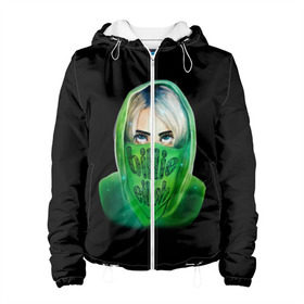 Женская куртка 3D с принтом Billie Eilish в городе Новоалтайск, ткань верха — 100% полиэстер, подклад — флис | прямой крой, подол и капюшон оформлены резинкой с фиксаторами, два кармана без застежек по бокам, один большой потайной карман на груди. Карман на груди застегивается на липучку | bad | billie | boy | boys | eilish | girl | girls | music | pop | rap | sad | trend | билли | грустно | девочка | девочки | девушка | мальчик | музыка | поп | рэп | тренд | эйлиш