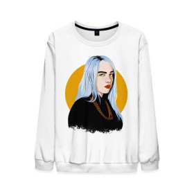 Мужской свитшот 3D с принтом Billie Eilish в городе Новоалтайск, 100% полиэстер с мягким внутренним слоем | круглый вырез горловины, мягкая резинка на манжетах и поясе, свободная посадка по фигуре | bad | billie | boy | boys | eilish | girl | girls | music | pop | rap | sad | trend | билли | грустно | девочка | девочки | девушка | мальчик | музыка | поп | рэп | тренд | эйлиш