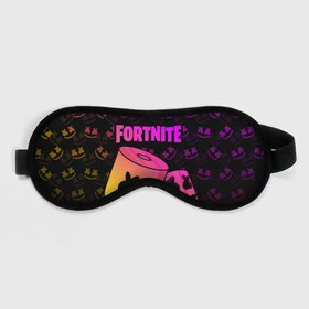 Маска для сна 3D с принтом FORTNITE MARSHMELLO в городе Новоалтайск, внешний слой — 100% полиэфир, внутренний слой — 100% хлопок, между ними — поролон |  | chapter 2 | fortnite | marshmello | диджей | игры | маршмэллоу | молоток | фортнайт