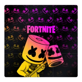 Магнитный плакат 3Х3 с принтом FORTNITE MARSHMELLO в городе Новоалтайск, Полимерный материал с магнитным слоем | 9 деталей размером 9*9 см | chapter 2 | fortnite | marshmello | диджей | игры | маршмэллоу | молоток | фортнайт