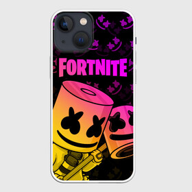 Чехол для iPhone 13 mini с принтом FORTNITE MARSHMELLO в городе Новоалтайск,  |  | chapter 2 | fortnite | marshmello | диджей | игры | маршмэллоу | молоток | фортнайт