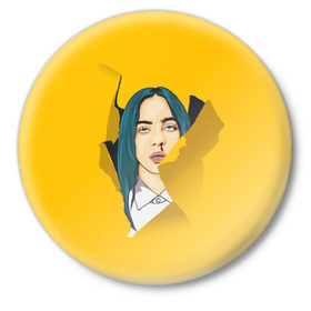 Значок с принтом Billie Eilish в городе Новоалтайск,  металл | круглая форма, металлическая застежка в виде булавки | bad | billie | boy | boys | eilish | girl | girls | music | pop | rap | sad | trend | билли | грустно | девочка | девочки | девушка | мальчик | музыка | поп | рэп | тренд | эйлиш