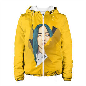 Женская куртка 3D с принтом Billie Eilish в городе Новоалтайск, ткань верха — 100% полиэстер, подклад — флис | прямой крой, подол и капюшон оформлены резинкой с фиксаторами, два кармана без застежек по бокам, один большой потайной карман на груди. Карман на груди застегивается на липучку | bad | billie | boy | boys | eilish | girl | girls | music | pop | rap | sad | trend | билли | грустно | девочка | девочки | девушка | мальчик | музыка | поп | рэп | тренд | эйлиш