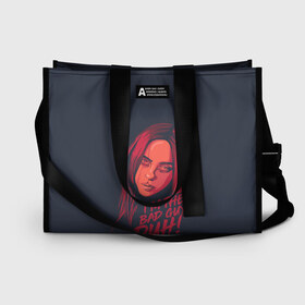 Сумка-шоппер 3D с принтом Billie Eilish в городе Новоалтайск, 100% полиэстер | застегивается на металлическую кнопку; внутренний карман застегивается на молнию. Стенки укреплены специальным мягким материалом, чтобы защитить содержимое от несильных ударов
 | bad | billie | boy | boys | eilish | girl | girls | music | pop | rap | sad | trend | билли | грустно | девочка | девочки | девушка | мальчик | музыка | поп | рэп | тренд | эйлиш