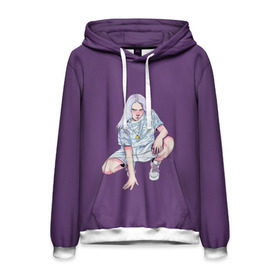 Мужская толстовка 3D с принтом Billie Eilish в городе Новоалтайск, 100% полиэстер | двухслойный капюшон со шнурком для регулировки, мягкие манжеты на рукавах и по низу толстовки, спереди карман-кенгуру с мягким внутренним слоем. | bad | billie | boy | boys | eilish | girl | girls | music | pop | rap | sad | trend | билли | грустно | девочка | девочки | девушка | мальчик | музыка | поп | рэп | тренд | эйлиш