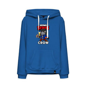Мужская толстовка с принтом BRAWL STARS CROW в городе Новоалтайск, френч-терри, мягкий теплый начес внутри (100% хлопок) | карман-кенгуру, эластичные манжеты и нижняя кромка, капюшон с подкладом и шнурком | Тематика изображения на принте: brawl stars | brawl stars crow | brawler | crow | бравл старз | бравлер | ворон