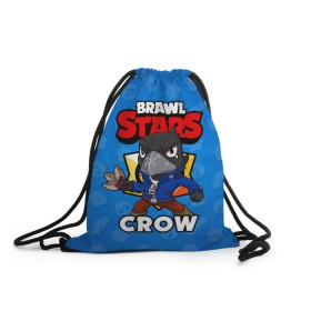 Рюкзак-мешок 3D с принтом BRAWL STARS CROW в городе Новоалтайск, 100% полиэстер | плотность ткани — 200 г/м2, размер — 35 х 45 см; лямки — толстые шнурки, застежка на шнуровке, без карманов и подкладки | brawl stars | brawl stars crow | brawler | crow | бравл старз | бравлер | ворон