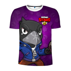 Мужская футболка 3D спортивная с принтом BRAWL STARS CROW в городе Новоалтайск, 100% полиэстер с улучшенными характеристиками | приталенный силуэт, круглая горловина, широкие плечи, сужается к линии бедра | brawl stars | brawl stars crow | brawler | crow | бравл старз | бравлер | ворон