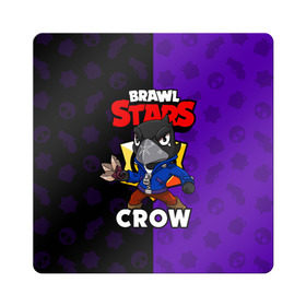 Магнит виниловый Квадрат с принтом BRAWL STARS CROW в городе Новоалтайск, полимерный материал с магнитным слоем | размер 9*9 см, закругленные углы | Тематика изображения на принте: brawl stars | brawl stars crow | brawler | crow | бравл старз | бравлер | ворон