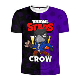 Мужская футболка 3D спортивная с принтом BRAWL STARS CROW в городе Новоалтайск, 100% полиэстер с улучшенными характеристиками | приталенный силуэт, круглая горловина, широкие плечи, сужается к линии бедра | brawl stars | brawl stars crow | brawler | crow | бравл старз | бравлер | ворон