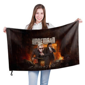 Флаг 3D с принтом LINDEMANN в городе Новоалтайск, 100% полиэстер | плотность ткани — 95 г/м2, размер — 67 х 109 см. Принт наносится с одной стороны | lindeman | lindemann | logo | music | pain | rammstein | rock | rumstein | till | группа | линдеман | линдеманн | лого | логотип | метал | музыка | пэйн | раммштайн | рамштаин | рамштайн | рок | символ | тилль
