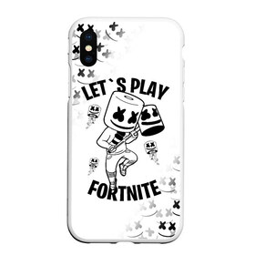 Чехол для iPhone XS Max матовый с принтом FORTNITE x MARSHMELLO в городе Новоалтайск, Силикон | Область печати: задняя сторона чехла, без боковых панелей | fortnite | fortnite 2 | fortnite x | marshmello | ninja | ninja hyper streamer | ninja streamer | streamer | tyler blevins | маршмелло | ниндзя | фортнайт | фортнайт 2 | фортнайт глава 2