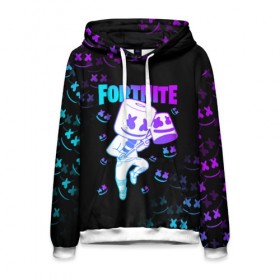 Мужская толстовка 3D с принтом FORTNITE x MARSHMELLO в городе Новоалтайск, 100% полиэстер | двухслойный капюшон со шнурком для регулировки, мягкие манжеты на рукавах и по низу толстовки, спереди карман-кенгуру с мягким внутренним слоем. | fortnite | fortnite 2 | fortnite x | marshmello | ninja | ninja hyper streamer | ninja streamer | streamer | tyler blevins | маршмелло | ниндзя | фортнайт | фортнайт 2 | фортнайт глава 2