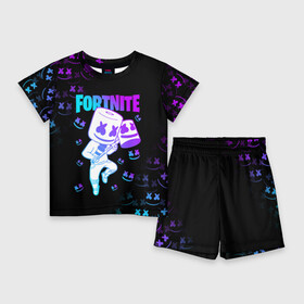 Детский костюм с шортами 3D с принтом FORTNITE x MARSHMELLO в городе Новоалтайск,  |  | Тематика изображения на принте: fortnite | fortnite 2 | fortnite x | marshmello | ninja | ninja hyper streamer | ninja streamer | streamer | tyler blevins | маршмелло | ниндзя | фортнайт | фортнайт 2 | фортнайт глава 2