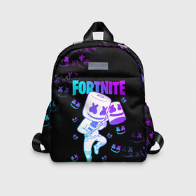 Детский рюкзак 3D с принтом FORTNITE x MARSHMELLO в городе Новоалтайск, 100% полиэстер | лямки с регулируемой длиной, сверху петелька, чтобы рюкзак можно было повесить на вешалку. Основное отделение закрывается на молнию, как и внешний карман. Внутри дополнительный карман. По бокам два дополнительных кармашка | fortnite | fortnite 2 | fortnite x | marshmello | ninja | ninja hyper streamer | ninja streamer | streamer | tyler blevins | маршмелло | ниндзя | фортнайт | фортнайт 2 | фортнайт глава 2