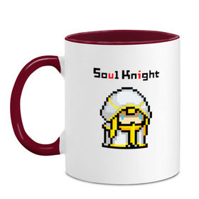 Кружка двухцветная с принтом SOUL KNIGHT СВЯЩЕННИК в городе Новоалтайск, керамика | объем — 330 мл, диаметр — 80 мм. Цветная ручка и кайма сверху, в некоторых цветах — вся внутренняя часть | Тематика изображения на принте: knight играть | soul knight | soul knight ассасин | soul играть | гранд вотер | друид | игра soul | инженер. | соул кнайт | эльф