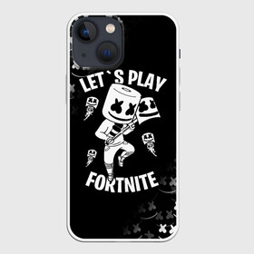 Чехол для iPhone 13 mini с принтом FORTNITE x MARSHMELLO в городе Новоалтайск,  |  | fortnite | fortnite 2 | fortnite x | marshmello | ninja | ninja hyper streamer | ninja streamer | streamer | tyler blevins | маршмелло | ниндзя | фортнайт | фортнайт 2 | фортнайт глава 2