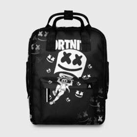 Женский рюкзак 3D с принтом FORTNITE x MARSHMELLO в городе Новоалтайск, 100% полиэстер | лямки с регулируемой длиной, сверху ручки, чтобы рюкзак нести как сумку. Основное отделение закрывается на молнию, как и внешний карман. Внутри два дополнительных кармана, один из которых закрывается на молнию. По бокам два дополнительных кармашка, куда поместится маленькая бутылочка
 | fortnite | fortnite 2 | fortnite x | marshmello | ninja | ninja hyper streamer | ninja streamer | streamer | tyler blevins | маршмелло | ниндзя | фортнайт | фортнайт 2 | фортнайт глава 2