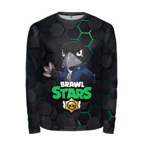Мужской лонгслив 3D с принтом Crow (Brawl Stars) в городе Новоалтайск, 100% полиэстер | длинные рукава, круглый вырез горловины, полуприлегающий силуэт | brawl stars | crow | game | leon | бравл | бравл стар | бравл старс | ворон | ворона | детская | детям | игра | компьютерная игра | кров | леон | персонаж | развлечение