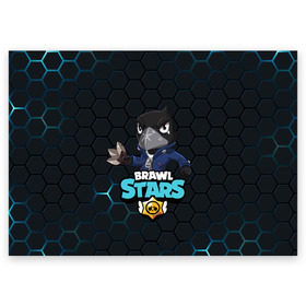 Поздравительная открытка с принтом Crow (Brawl Stars) в городе Новоалтайск, 100% бумага | плотность бумаги 280 г/м2, матовая, на обратной стороне линовка и место для марки
 | brawl stars | crow | game | leon | бравл | бравл стар | бравл старс | ворон | ворона | детская | детям | игра | компьютерная игра | кров | леон | персонаж | развлечение