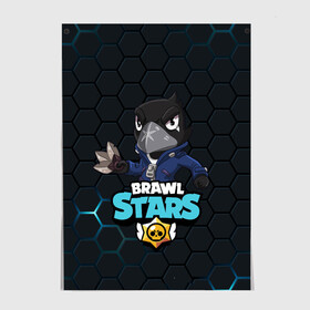 Постер с принтом Crow (Brawl Stars) в городе Новоалтайск, 100% бумага
 | бумага, плотность 150 мг. Матовая, но за счет высокого коэффициента гладкости имеет небольшой блеск и дает на свету блики, но в отличии от глянцевой бумаги не покрыта лаком | brawl stars | crow | game | leon | бравл | бравл стар | бравл старс | ворон | ворона | детская | детям | игра | компьютерная игра | кров | леон | персонаж | развлечение