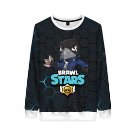 Женский свитшот 3D с принтом Crow (Brawl Stars) в городе Новоалтайск, 100% полиэстер с мягким внутренним слоем | круглый вырез горловины, мягкая резинка на манжетах и поясе, свободная посадка по фигуре | brawl stars | crow | game | leon | бравл | бравл стар | бравл старс | ворон | ворона | детская | детям | игра | компьютерная игра | кров | леон | персонаж | развлечение