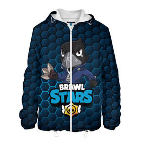 Мужская куртка 3D с принтом Crow (Brawl Stars) в городе Новоалтайск, ткань верха — 100% полиэстер, подклад — флис | прямой крой, подол и капюшон оформлены резинкой с фиксаторами, два кармана без застежек по бокам, один большой потайной карман на груди. Карман на груди застегивается на липучку | brawl stars | crow | game | leon | бравл | бравл стар | бравл старс | ворон | ворона | детская | детям | игра | компьютерная игра | кров | леон | персонаж | развлечение