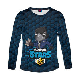 Женский лонгслив 3D с принтом Crow (Brawl Stars) в городе Новоалтайск, 100% полиэстер | длинные рукава, круглый вырез горловины, полуприлегающий силуэт | brawl stars | crow | game | leon | бравл | бравл стар | бравл старс | ворон | ворона | детская | детям | игра | компьютерная игра | кров | леон | персонаж | развлечение