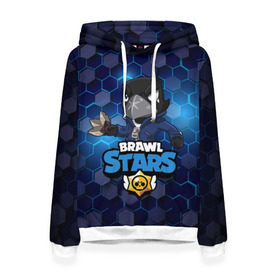 Женская толстовка 3D с принтом Crow (Brawl Stars) в городе Новоалтайск, 100% полиэстер  | двухслойный капюшон со шнурком для регулировки, мягкие манжеты на рукавах и по низу толстовки, спереди карман-кенгуру с мягким внутренним слоем. | brawl stars | crow | game | leon | бравл | бравл стар | бравл старс | ворон | ворона | детская | детям | игра | компьютерная игра | кров | леон | персонаж | развлечение