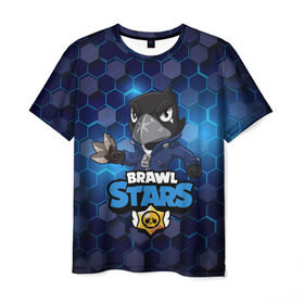 Мужская футболка 3D с принтом Crow (Brawl Stars) в городе Новоалтайск, 100% полиэфир | прямой крой, круглый вырез горловины, длина до линии бедер | brawl stars | crow | game | leon | бравл | бравл стар | бравл старс | ворон | ворона | детская | детям | игра | компьютерная игра | кров | леон | персонаж | развлечение