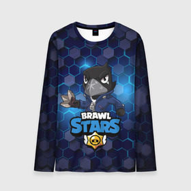 Мужской лонгслив 3D с принтом Crow (Brawl Stars) в городе Новоалтайск, 100% полиэстер | длинные рукава, круглый вырез горловины, полуприлегающий силуэт | brawl stars | crow | game | leon | бравл | бравл стар | бравл старс | ворон | ворона | детская | детям | игра | компьютерная игра | кров | леон | персонаж | развлечение