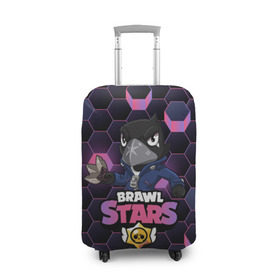 Чехол для чемодана 3D с принтом Crow (Brawl Stars) в городе Новоалтайск, 86% полиэфир, 14% спандекс | двустороннее нанесение принта, прорези для ручек и колес | brawl stars | crow | game | leon | бравл | бравл стар | бравл старс | ворон | ворона | детская | детям | игра | компьютерная игра | кров | леон | персонаж | развлечение