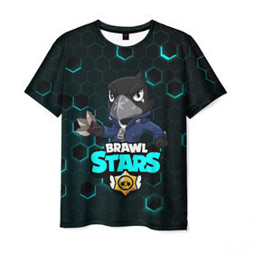 Мужская футболка 3D с принтом Crow (Brawl Stars) в городе Новоалтайск, 100% полиэфир | прямой крой, круглый вырез горловины, длина до линии бедер | brawl stars | crow | game | leon | бравл | бравл стар | бравл старс | ворон | ворона | детская | детям | игра | компьютерная игра | кров | леон | персонаж | развлечение