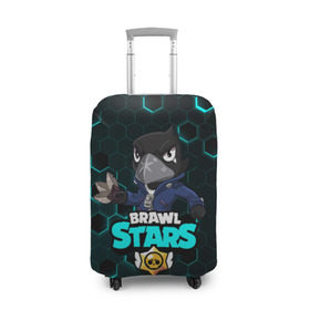 Чехол для чемодана 3D с принтом Crow (Brawl Stars) в городе Новоалтайск, 86% полиэфир, 14% спандекс | двустороннее нанесение принта, прорези для ручек и колес | brawl stars | crow | game | leon | бравл | бравл стар | бравл старс | ворон | ворона | детская | детям | игра | компьютерная игра | кров | леон | персонаж | развлечение