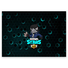 Поздравительная открытка с принтом Crow (Brawl Stars) в городе Новоалтайск, 100% бумага | плотность бумаги 280 г/м2, матовая, на обратной стороне линовка и место для марки
 | brawl stars | crow | game | leon | бравл | бравл стар | бравл старс | ворон | ворона | детская | детям | игра | компьютерная игра | кров | леон | персонаж | развлечение