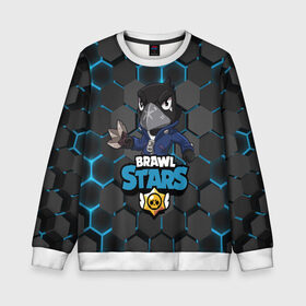 Детский свитшот 3D с принтом Crow (Brawl Stars) в городе Новоалтайск, 100% полиэстер | свободная посадка, прямой крой, мягкая тканевая резинка на рукавах и понизу свитшота | brawl stars | crow | game | leon | бравл | бравл стар | бравл старс | ворон | ворона | детская | детям | игра | компьютерная игра | кров | леон | персонаж | развлечение