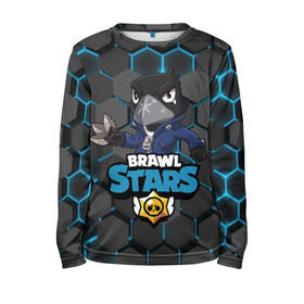 Детский лонгслив 3D с принтом Crow (Brawl Stars) в городе Новоалтайск, 100% полиэстер | длинные рукава, круглый вырез горловины, полуприлегающий силуэт
 | brawl stars | crow | game | leon | бравл | бравл стар | бравл старс | ворон | ворона | детская | детям | игра | компьютерная игра | кров | леон | персонаж | развлечение
