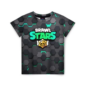 Детская футболка 3D с принтом Brawl Stars в городе Новоалтайск, 100% гипоаллергенный полиэфир | прямой крой, круглый вырез горловины, длина до линии бедер, чуть спущенное плечо, ткань немного тянется | brawl stars | crow | game | leon | бравл | бравл стар | бравл старс | ворон | ворона | детская | детям | игра | компьютерная игра | кров | леон | развлечение