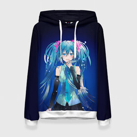 Женская толстовка 3D с принтом Hatsune Miku в городе Новоалтайск, 100% полиэстер  | двухслойный капюшон со шнурком для регулировки, мягкие манжеты на рукавах и по низу толстовки, спереди карман-кенгуру с мягким внутренним слоем. | Тематика изображения на принте: anime | aquamarin | aquamarine | everlasting | hatsune | j pop | miku | projectdiva | singer | summer | vocaloid | аквамарин | аниме | вокалоид | мику | певица | хацуне | хацунэ