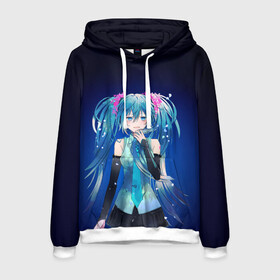 Мужская толстовка 3D с принтом Hatsune Miku в городе Новоалтайск, 100% полиэстер | двухслойный капюшон со шнурком для регулировки, мягкие манжеты на рукавах и по низу толстовки, спереди карман-кенгуру с мягким внутренним слоем. | Тематика изображения на принте: anime | aquamarin | aquamarine | everlasting | hatsune | j pop | miku | projectdiva | singer | summer | vocaloid | аквамарин | аниме | вокалоид | мику | певица | хацуне | хацунэ