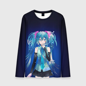 Мужской лонгслив 3D с принтом Hatsune Miku в городе Новоалтайск, 100% полиэстер | длинные рукава, круглый вырез горловины, полуприлегающий силуэт | Тематика изображения на принте: anime | aquamarin | aquamarine | everlasting | hatsune | j pop | miku | projectdiva | singer | summer | vocaloid | аквамарин | аниме | вокалоид | мику | певица | хацуне | хацунэ
