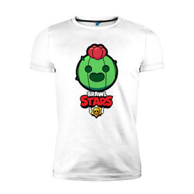 Мужская футболка премиум с принтом Brawl Stars. Spike в городе Новоалтайск, 92% хлопок, 8% лайкра | приталенный силуэт, круглый вырез ворота, длина до линии бедра, короткий рукав | bo | brawl | brock | bull | colt | dynamike | elprimo | jessie | moba | nita | shelly | spike | stars | бо | брок | булл | джесси | динамайк | кольт | нита | спайк | шелли | эльпримо