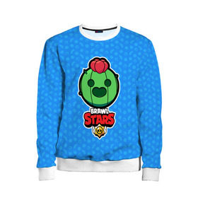 Детский свитшот 3D с принтом Brawl Stars. Spike в городе Новоалтайск, 100% полиэстер | свободная посадка, прямой крой, мягкая тканевая резинка на рукавах и понизу свитшота | bo | brawl | brock | bull | colt | dynamike | elprimo | jessie | moba | nita | shelly | spike | stars | бо | брок | булл | джесси | динамайк | кольт | нита | спайк | шелли | эльпримо