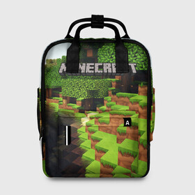 Женский рюкзак 3D с принтом MINECRAFT в городе Новоалтайск, 100% полиэстер | лямки с регулируемой длиной, сверху ручки, чтобы рюкзак нести как сумку. Основное отделение закрывается на молнию, как и внешний карман. Внутри два дополнительных кармана, один из которых закрывается на молнию. По бокам два дополнительных кармашка, куда поместится маленькая бутылочка
 | game | minecraft | блоки | игра | квадраты | компьютерная игра | крипер | майнкрафт