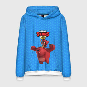 Мужская толстовка 3D с принтом Brawl Stars Nita в городе Новоалтайск, 100% полиэстер | двухслойный капюшон со шнурком для регулировки, мягкие манжеты на рукавах и по низу толстовки, спереди карман-кенгуру с мягким внутренним слоем. | bo | brawl | brock | bull | colt | dynamike | elprimo | jessie | moba | nita | shelly | spike | stars | бо | брок | булл | джесси | динамайк | кольт | нита | спайк | шелли | эльпримо