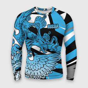 Мужской рашгард 3D с принтом RUSSIA Lifestyle в городе Новоалтайск,  |  | aesthetic | collection | fashion | hybrid | original | pro | review | russia | sports | герб | орнамент | россия | рф | спорт | униформа | форма