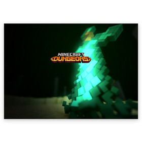 Поздравительная открытка с принтом MINECRAFT DUNGEONS в городе Новоалтайск, 100% бумага | плотность бумаги 280 г/м2, матовая, на обратной стороне линовка и место для марки
 | Тематика изображения на принте: craft | creeper | dungeon | dungeons | earth | game | logo | mine | minecraft | minecraft dungeons | mobile | online | дунгеонс | земля | зомби | игра | крипер | лого | майкрафт | майнкрафт | онлайн | подземелье